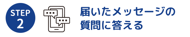 STEP２届いたメッセージの質問に答える
